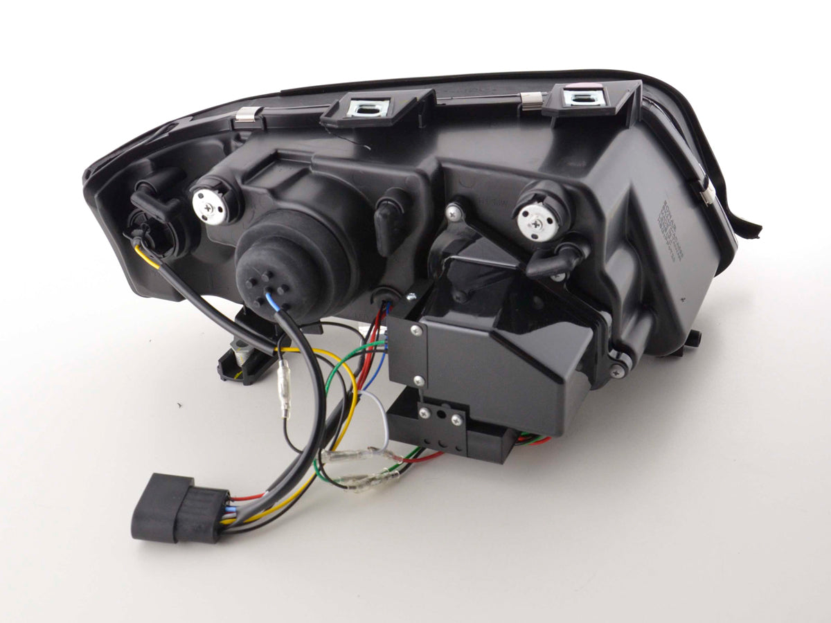 Scheinwerfer Set Daylight LED Tagfahrlicht Audi A6 4B 01-03 schwarz Scheinwerfer Set Daylight LED Tagfahrlicht Audi A6 4B 01-03 schwarz